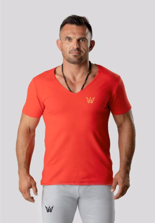 Koszulka Z Krótkim Rękawem Deepneck Urban Motion - Czerwona