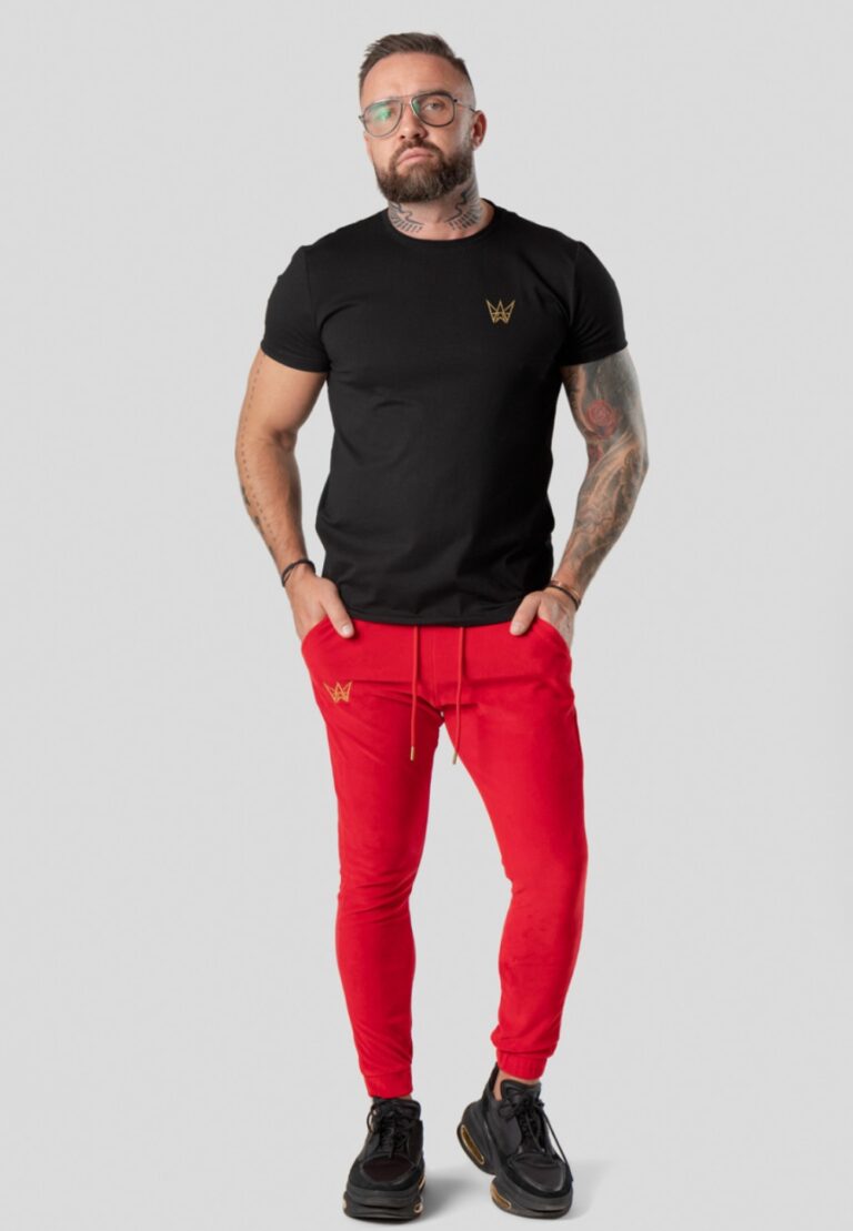 czarna koszulka slim fit