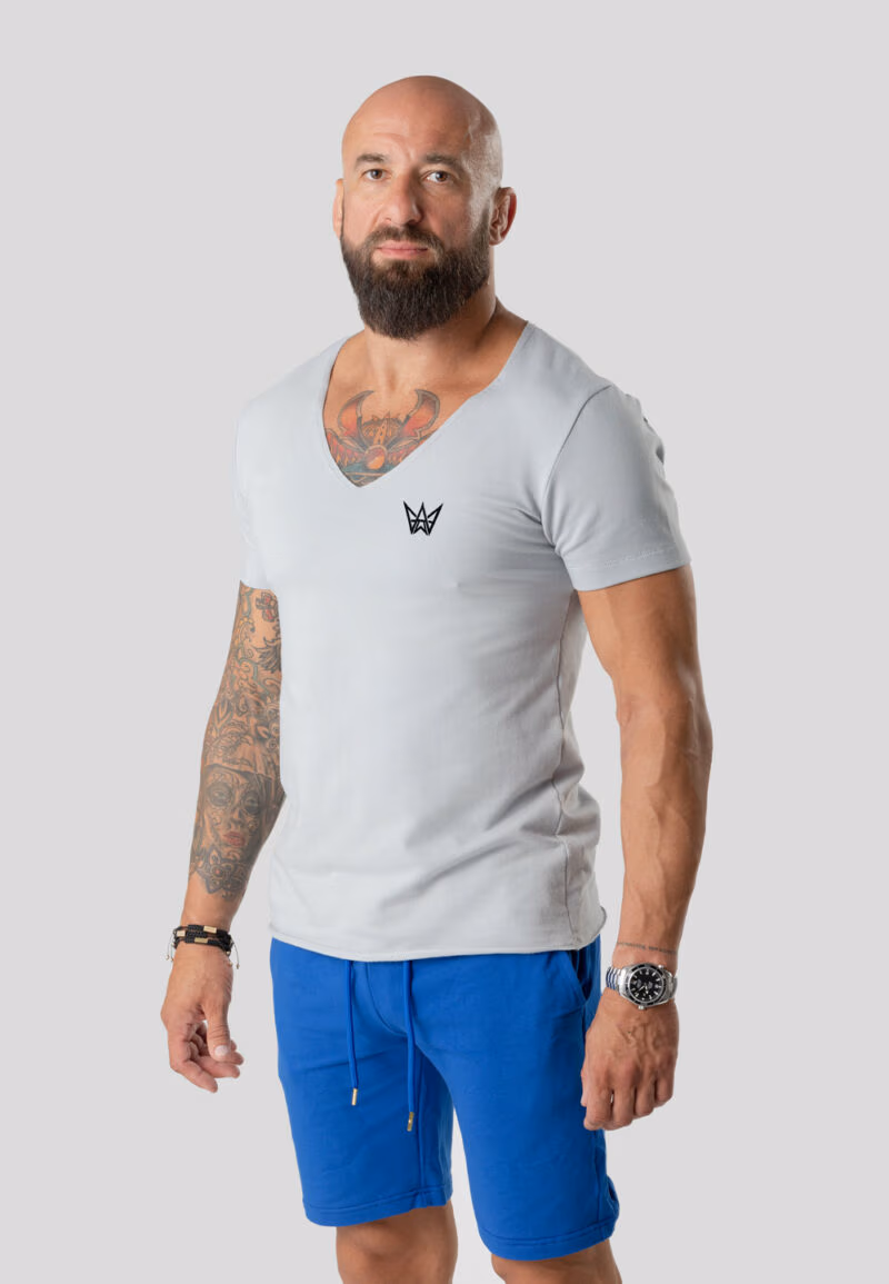 Koszulka Z Krótkim Rękawem Deepneck Urban Motion - Jasnoszara