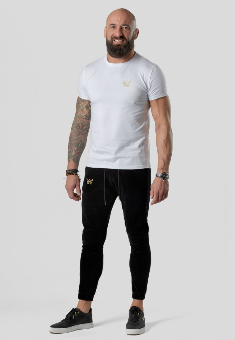 Koszulka Krótka Paco Slim Fit Biała – Złota Korona