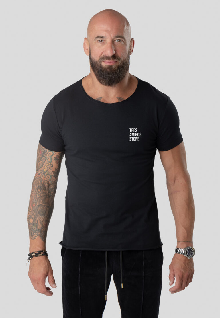 Koszulka Krótka Paco Slim Fit Store – Czarna