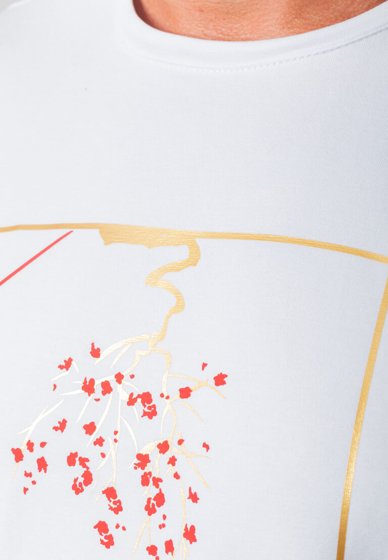 Koszulka Krótka Paco Slim Fit Japan – Biała