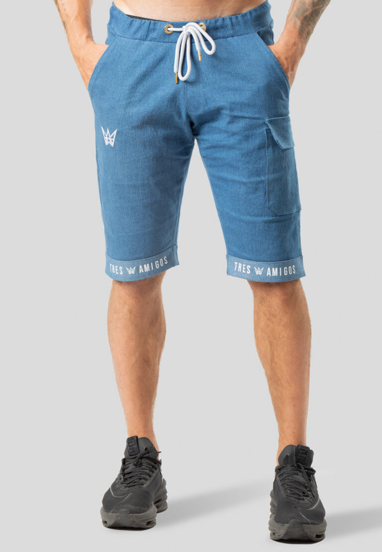 niebieskie spodenki męskie