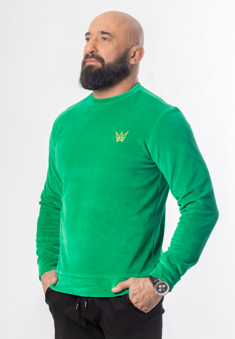 BLUZA WELUROWA ZIELONA