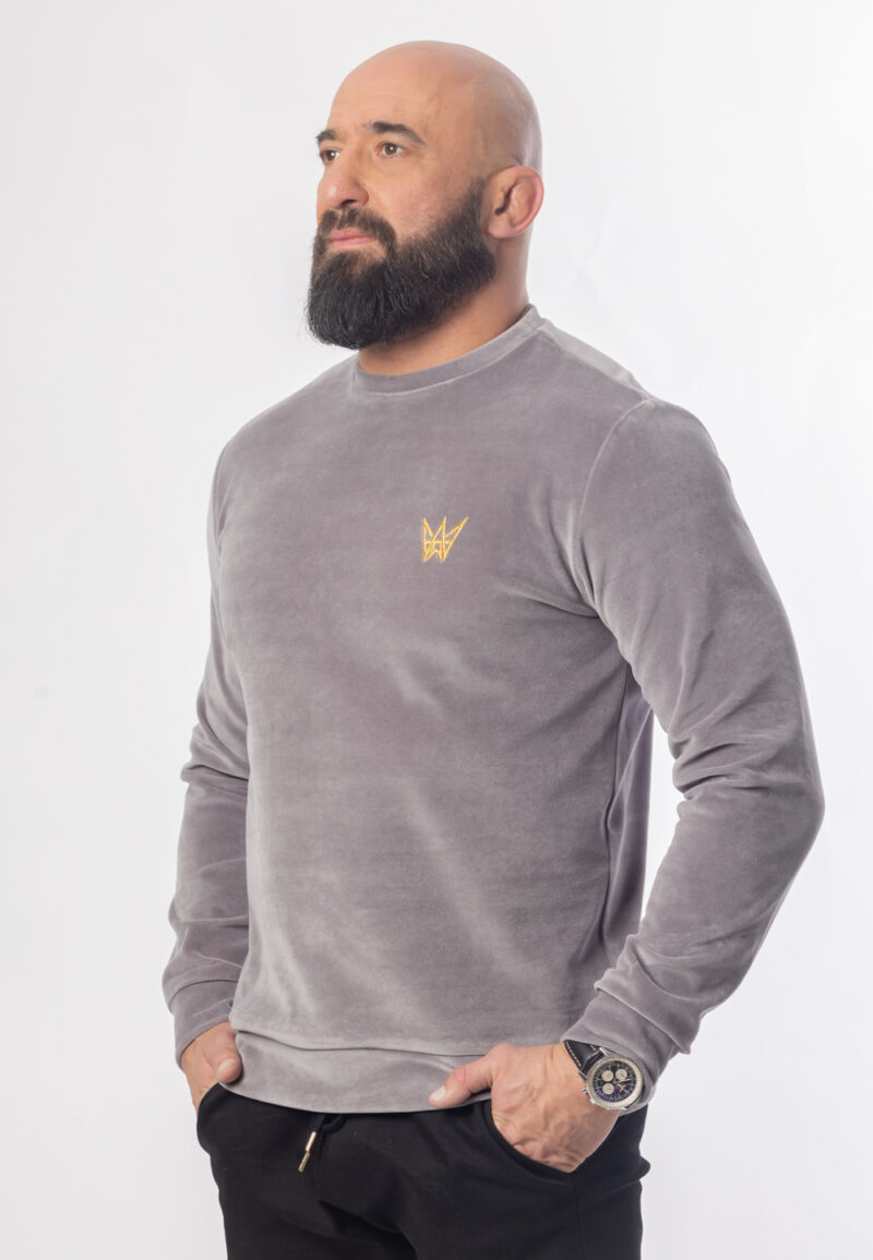 bluza meska szara bez kaptura