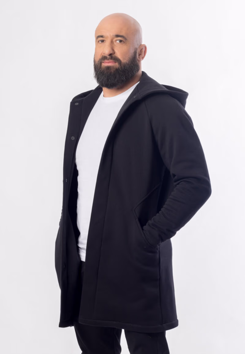 Bluza/Płaszcz Rozpinana Bawełniana Grizzly Czarna