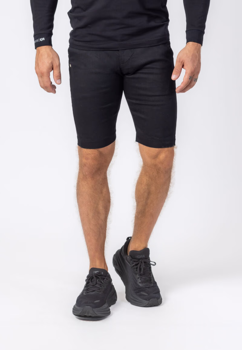 Krótkie Spodenki Jeansowe Elastyczne Czarne - Korona Srebro 925