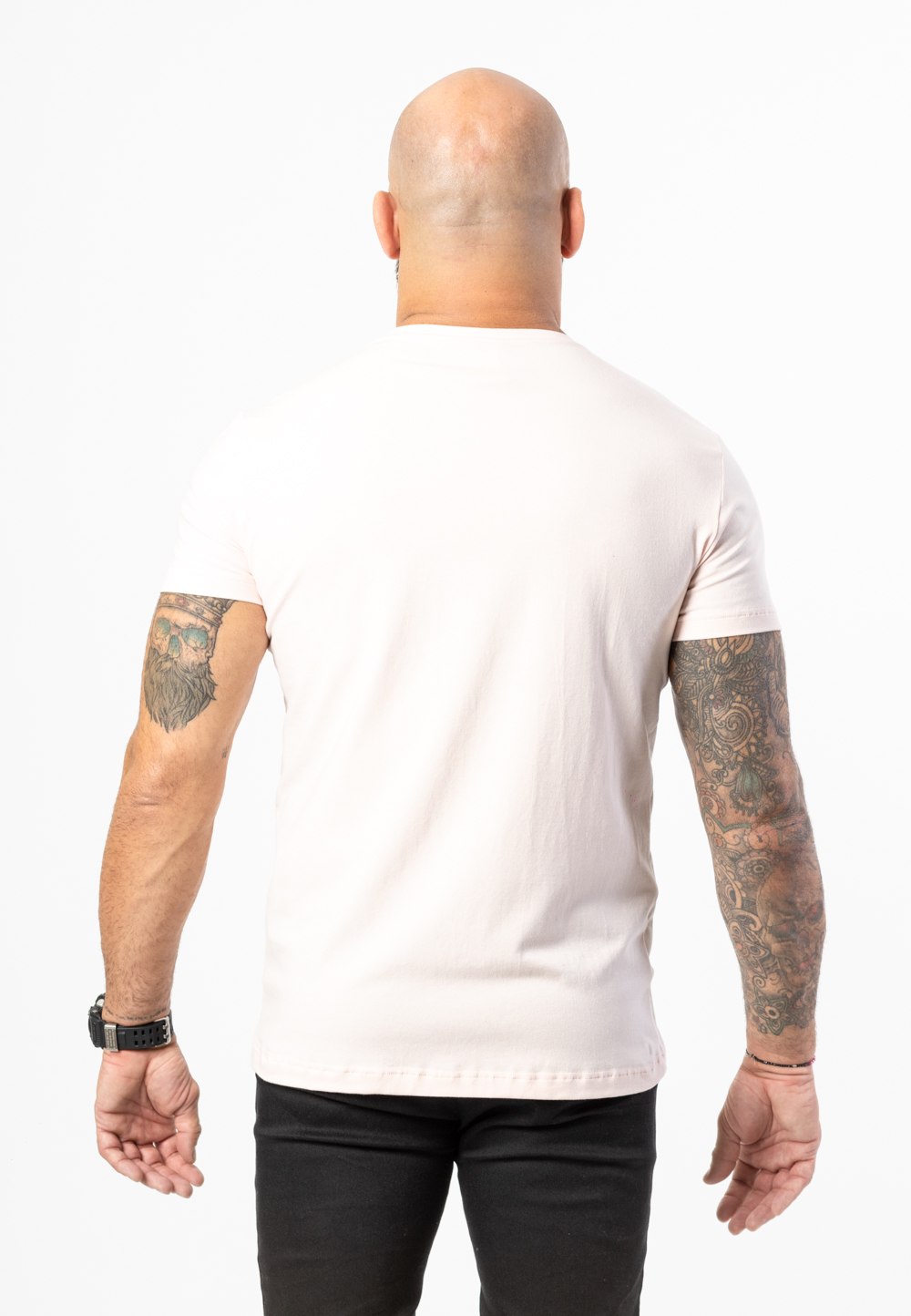 Koszulka Paco Slim Fit z krótkim rękawem w kolorze różowym ze złotą haftowaną koroną.
