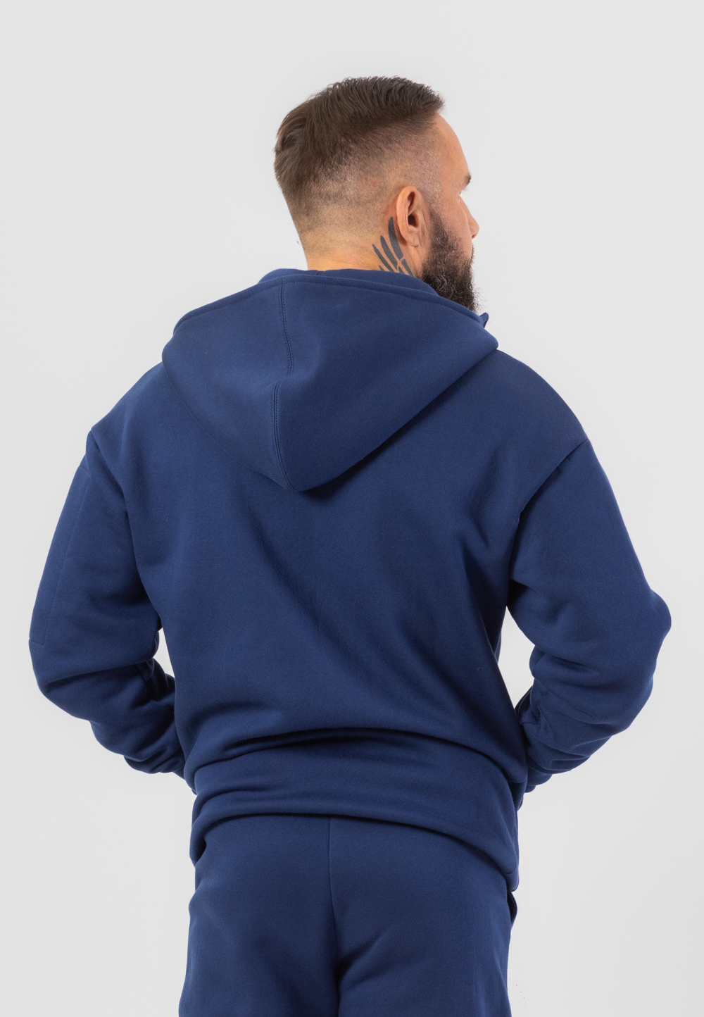 Bluza Grizzly o kroju oversize w kolorze granatowym zapinana na zamek