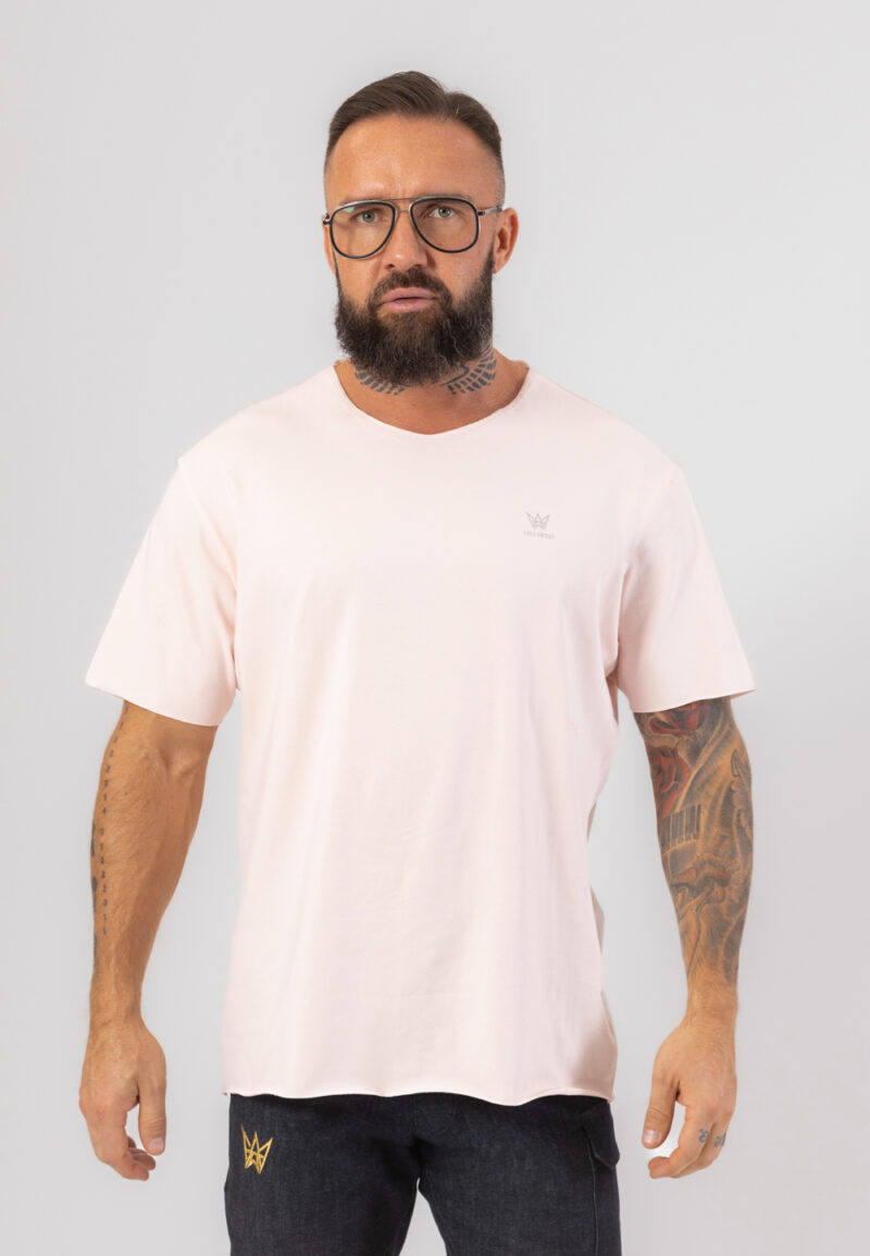 Koszulka z krótkim rękawem w kolorze różowym z nadrukiem Chess