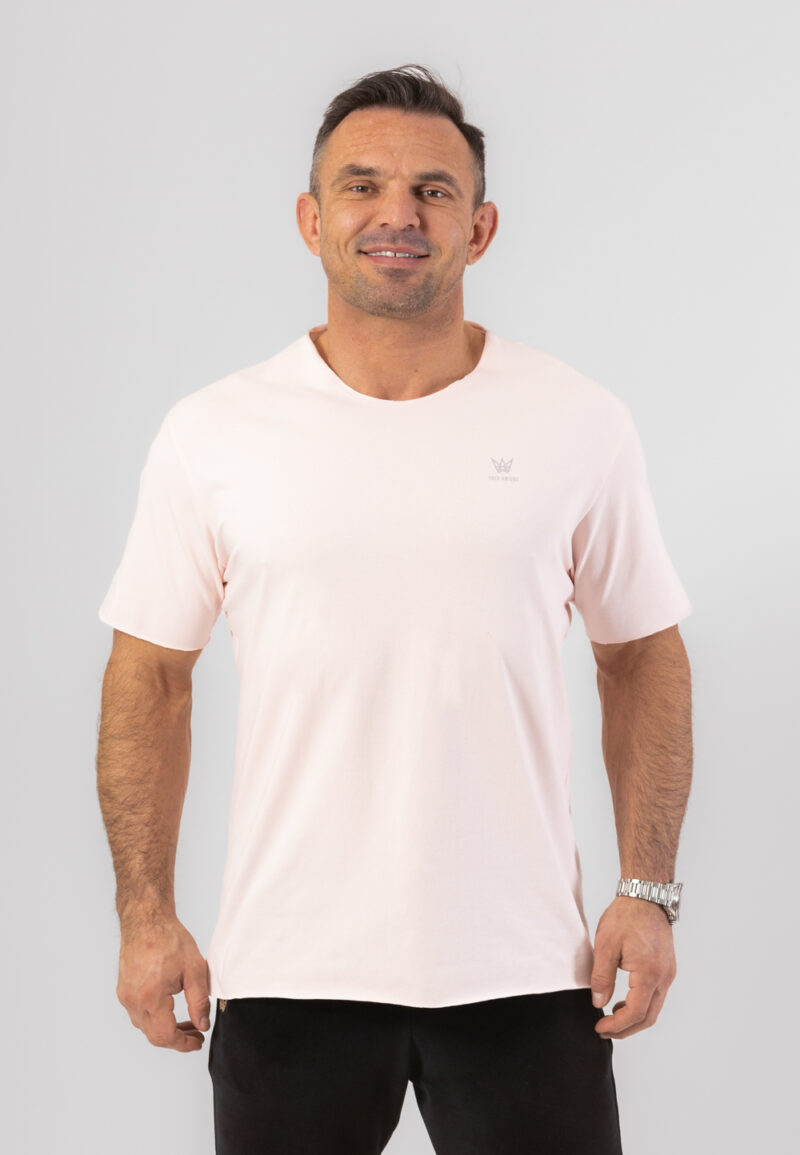 Koszulka z krótkim rękawem w kolorze różowym z nadrukiem classic tape