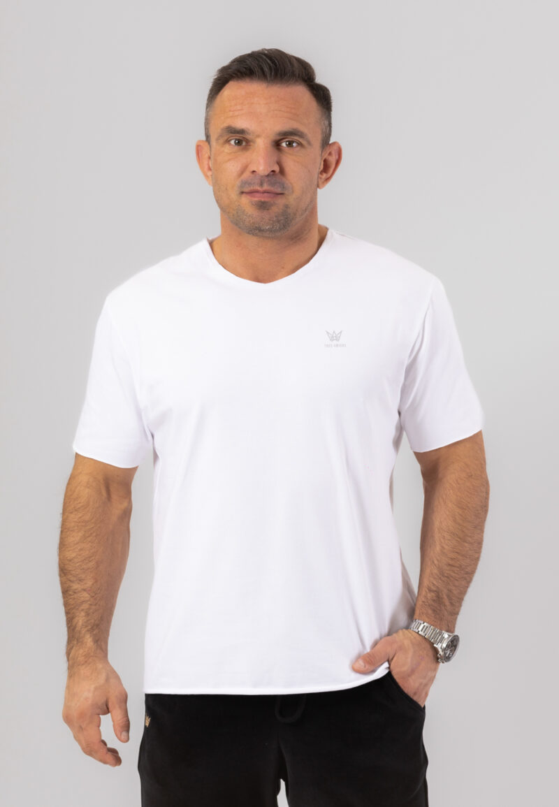 Koszulka z krótkim rękawem w kolorze białym z nadrukiem VHS