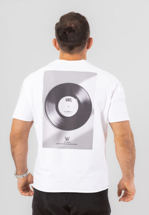 Koszulka z krótkim rękawem w kolorze białym z nadrukiem Vinyl