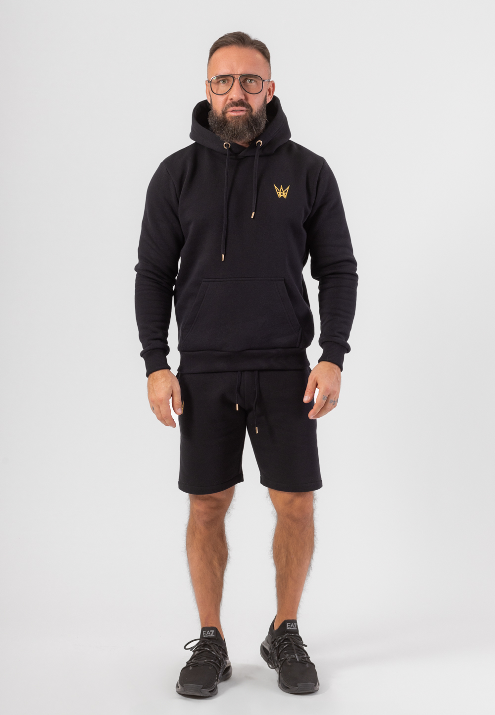 czarna bluza kangurka męska